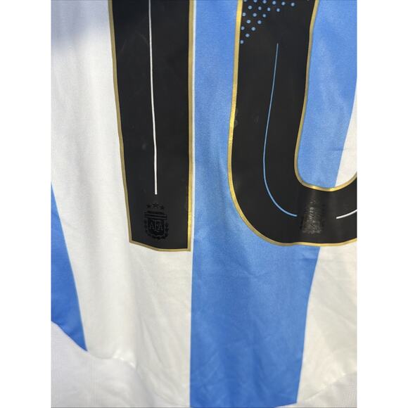 Adidas Argentina 3-Star Home Soccer Jersey Size Small FIFA World Champions Messi - Picture 8 of 9